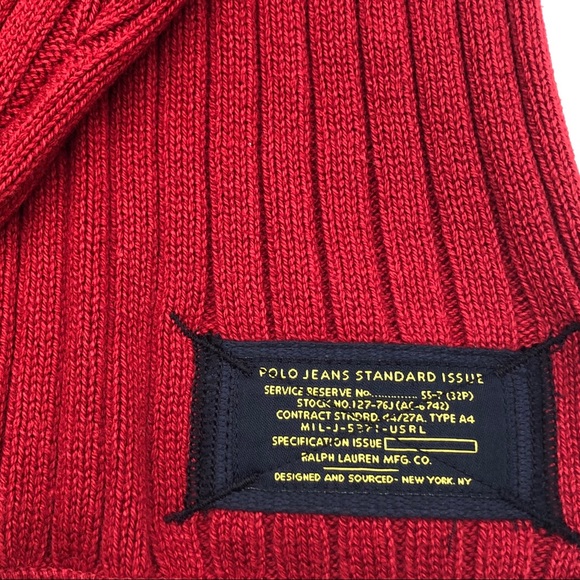 Polo Jeans Company Ralph Lauren Red Knit Sweater - Picture 2 of 4